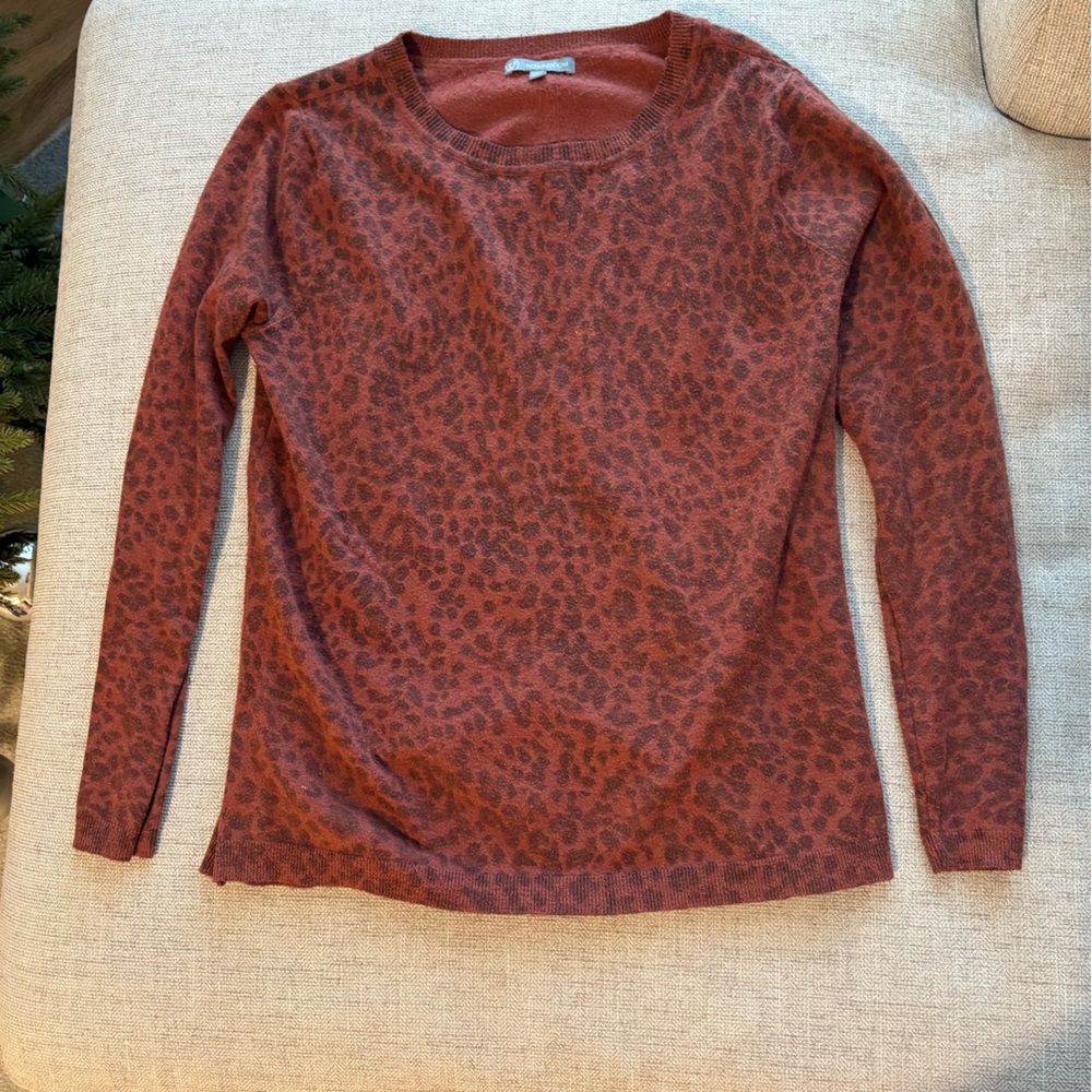 Burnt Orange Animal Print Sweater